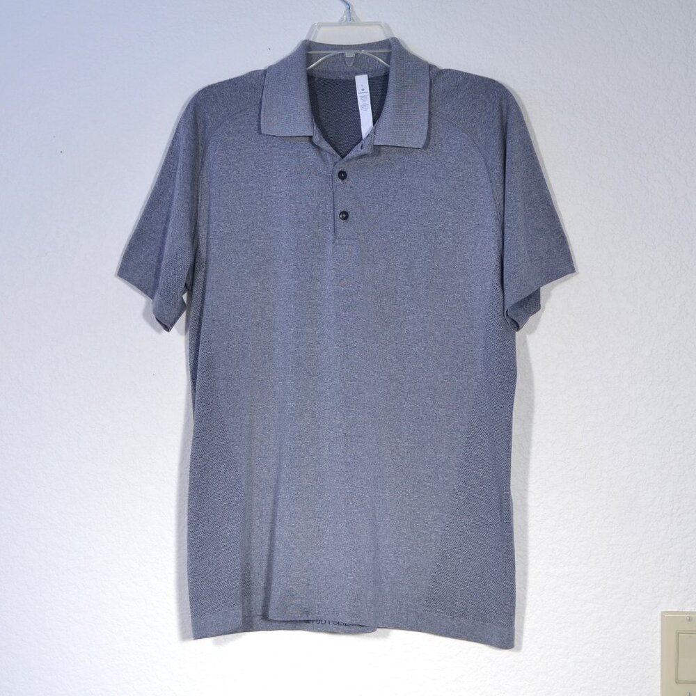 MENS LULULEMON POLO SHIRT, LARGE